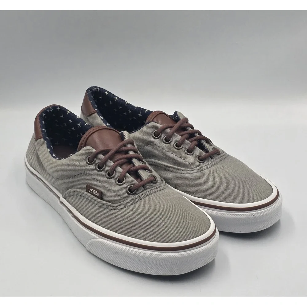 Vans Gray Brown Sneakers Men's 6.5 Women's 8 Low Top Casual 721356